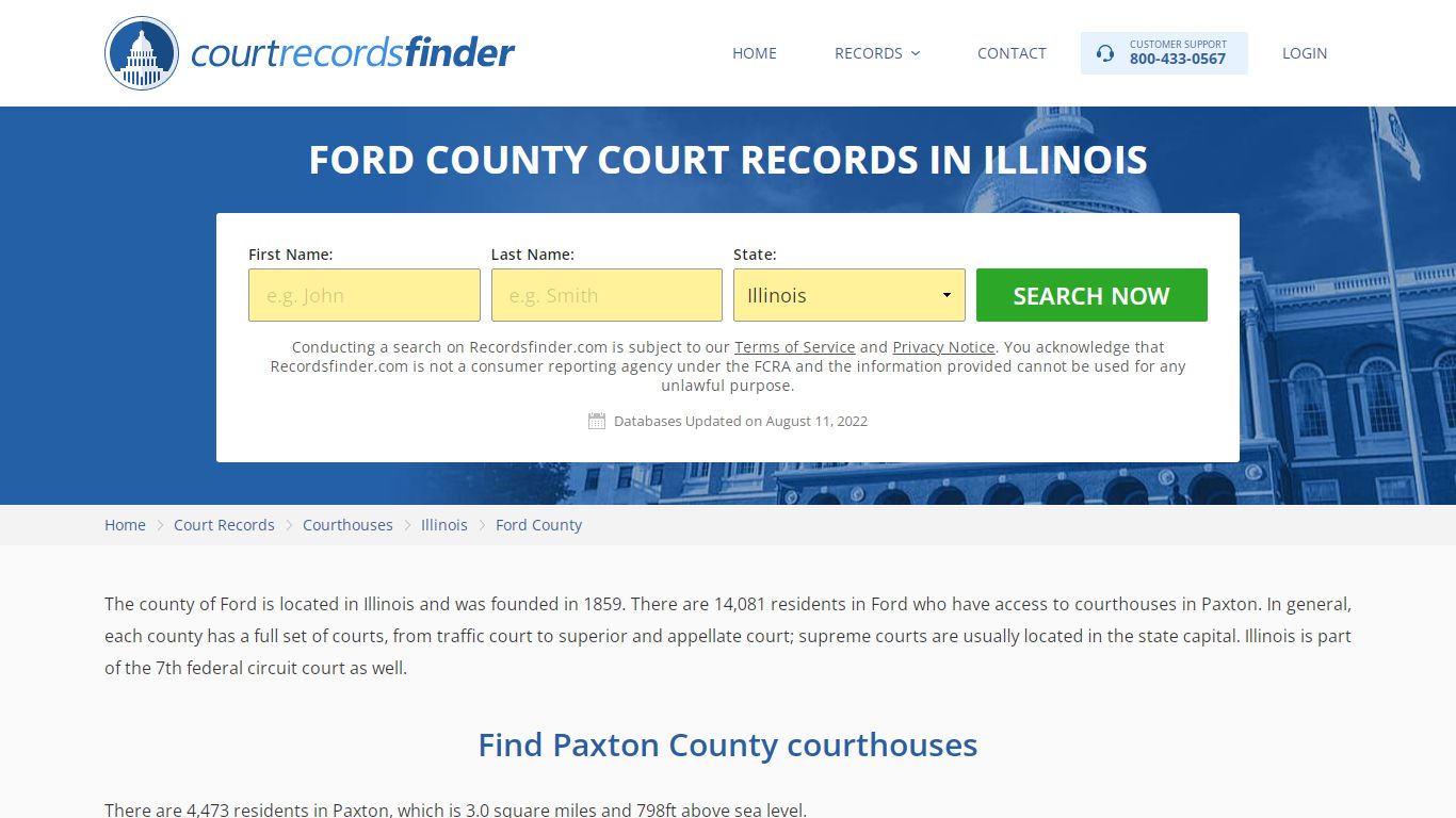 Ford County, IL Court Records - Find Ford Courthouses